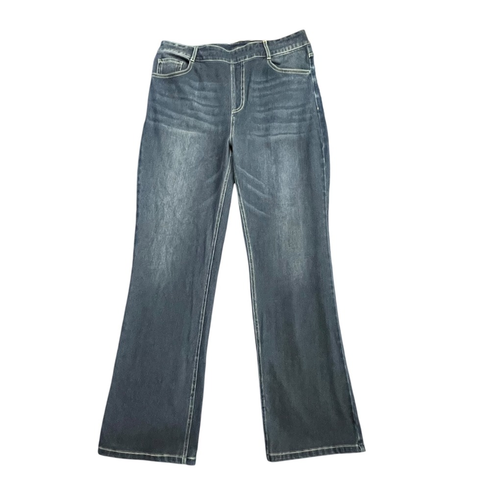 HALARA Flex High Waisted Bootcut Jeans Sz L Regular Dark Wash Stretchy Comfort